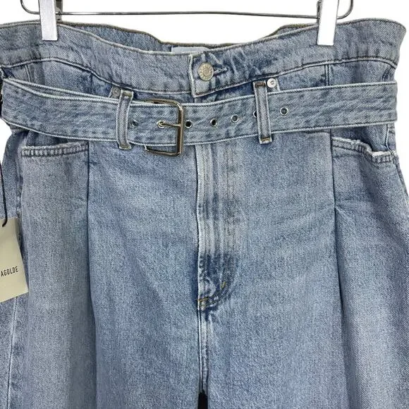 Agolde Reworked 90's Jeans Cinched High Rise Straight 29 New Revival Denim NWT Straight Leg